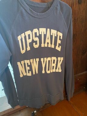 Sugarfoot apparel Crewneck Sweatshirt with White 'UPSTATE NEW YORK' Print